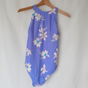 Lavender Floral Onepiece Swimsuit Size 10